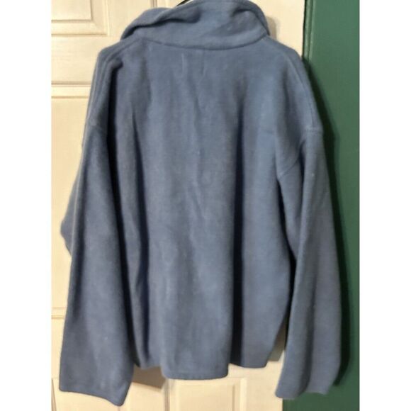 Cabin Fever Blue Fleece Pullover With Bird Embroidery - Cozy & Stylish For Natur - Picture 4 of 4